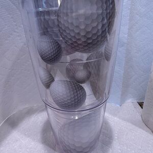 Clear Tervis Tumbler with Golf Ball Design
